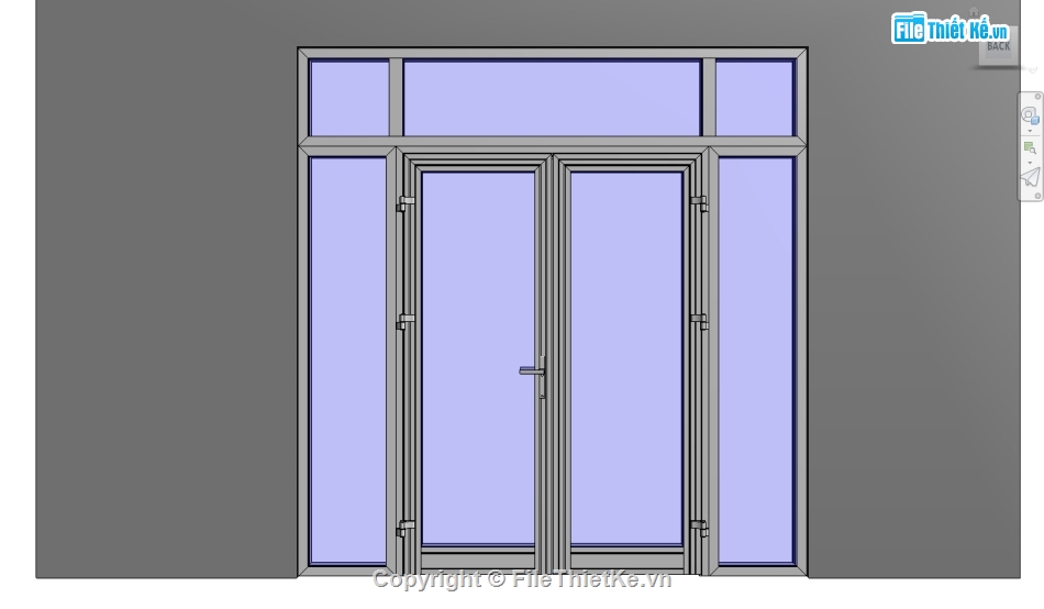 family cửa Xingfa,Cửa đi 2 cánh profile xingfa,cửa nhôm xingfa,Family Revit cửa đi nhôm